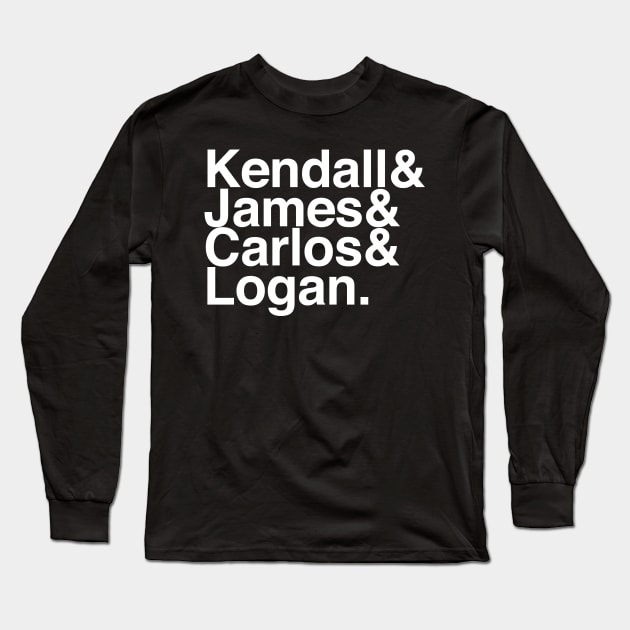 Big Time Rush Helvetica List Long Sleeve T-Shirt by waffletoast215